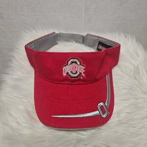 Starter Ohio State Buckeyes Sun Visor Hat - Adjustable Cap Red Vintage